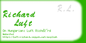 richard luft business card